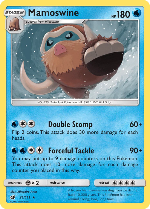 Mamoswine (21/111) [Sun & Moon: Crimson Invasion] - for just $0.15! 