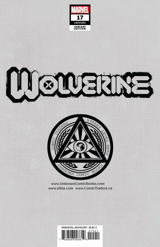 Wolverine #17 Unknown Comics Alan Quah Exclusive Var (10/20/2021) (10/27/2021) - for just $5! 
