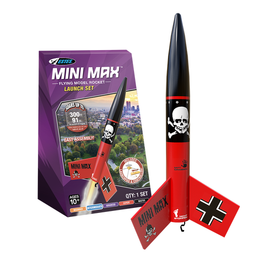 Estes Rockets - Mini Der Red Max™ Launch Set Rocket-Building Kit, Intermediate Mini Flying-Rocket-Model Kit for Ages 10+ - for just $39.99! 