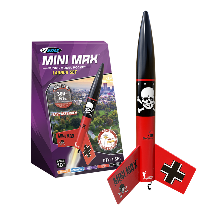 Estes Rockets - Mini Der Red Max™ Launch Set Rocket-Building Kit, Intermediate Mini Flying-Rocket-Model Kit for Ages 10+ - for just $39.99! 