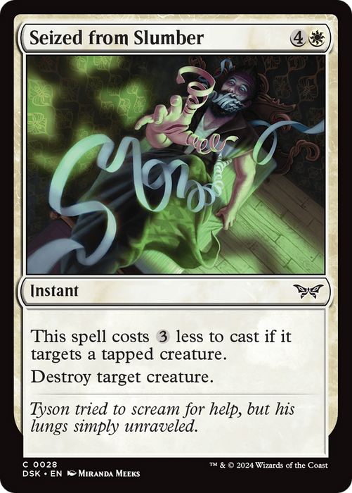 Seized from Slumber (DSK-028) - Duskmourn: House of Horror Foil - for just $0.02! 