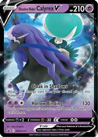 Shadow Rider Calyrex V SWSH131/307 - SWSH Sword & Shield Promo Cards Holofoil - for just $0.50! 