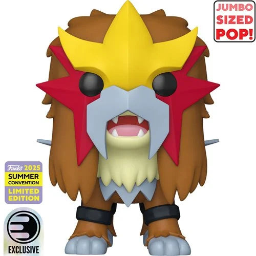 Pokemon Entei Jumbo 10-Inch Funko Pop! Vinyl Figure #1070 - 2025 Convention Exclusive - for just $34.95! 