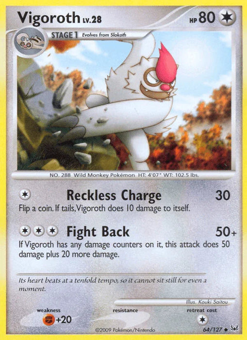 Vigoroth (64/127) [Platinum: Base Set] - for just $0.15! 