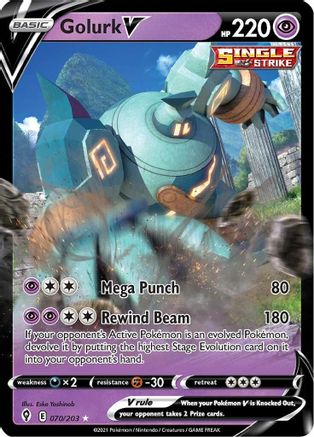 Golurk V 070/203 - SWSH07 Evolving Skies - Holofoil - for just $0.54! 