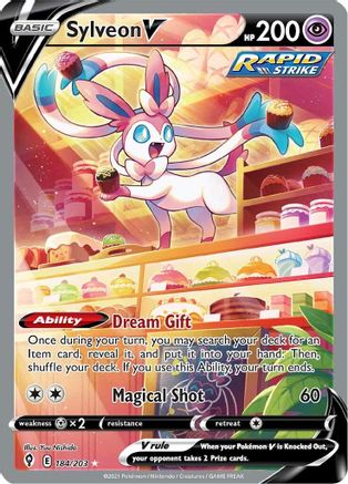 Sylveon V (Alternate Full Art) 184/203 - SWSH07 Evolving Skies Holofoil - for just $83.48! 