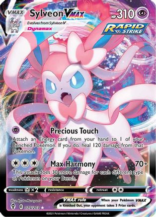 Sylveon VMAX 075/203 - SWSH07 Evolving Skies Holofoil - for just $7.34! 