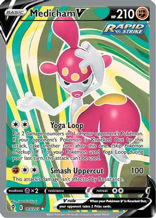 Medicham V (Full Art) 185/203 - SWSH07 Evolving Skies Holofoil - for just $0.78! 