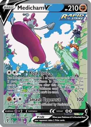 Medicham V (Alternate Full Art) 186/203 - SWSH07 Evolving Skies Holofoil - for just $8.71! 