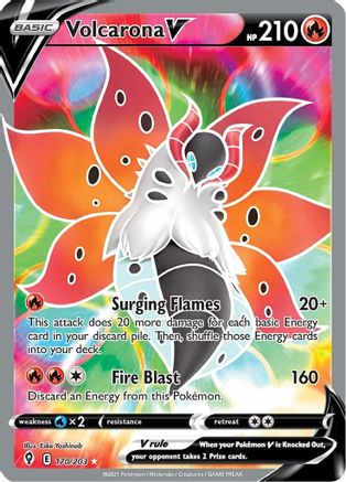 Volcarona V (Full Art) 170/203 - SWSH07 Evolving Skies Holofoil - for just $2.65! 