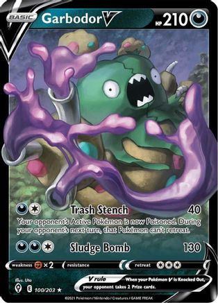 Garbodor V 100/203 - SWSH07 Evolving Skies Holofoil - for just $0.48! 