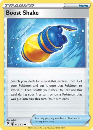 Boost Shake 142/203 - SWSH07 Evolving Skies Reverse Holofoil - for just $0.05! 