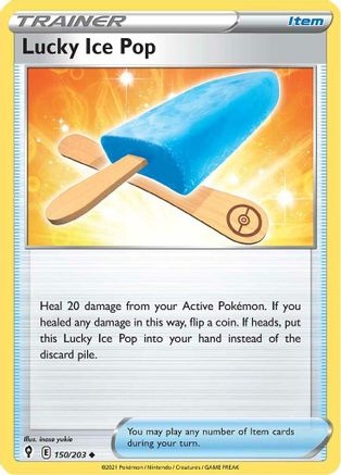Lucky Ice Pop 150/203 - SWSH07 Evolving Skies Reverse Holofoil - for just $0.08! 