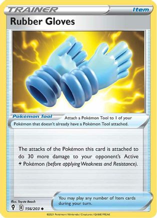 Rubber Gloves 156/203 - SWSH07 Evolving Skies Reverse Holofoil - for just $0.08! 