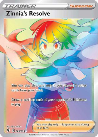 Zinnia's Resolve (Secret) 225/203 - SWSH07 Evolving Skies Holofoil - for just $2.76! 