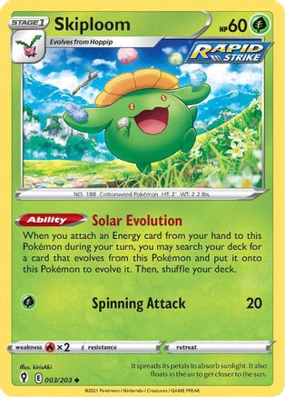 Skiploom 003/203 - SWSH07 Evolving Skies - for just $0.08! 