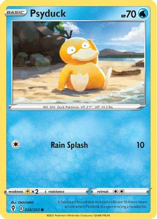 Psyduck 024/203 - SWSH07 Evolving Skies Reverse Holofoil - for just $0.15! 