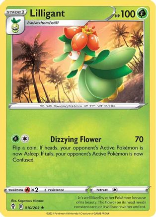 Lilligant 010/203 - SWSH07 Evolving Skies - for just $0.05! 