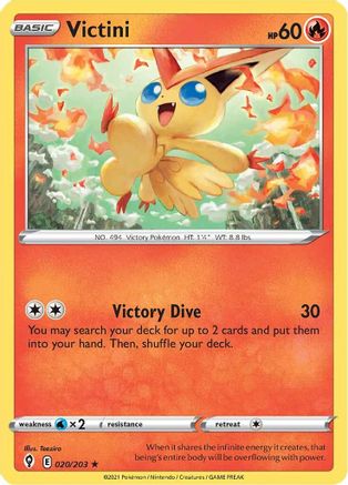 Victini 020/203 - SWSH07 Evolving Skies Holofoil - for just $0.17! 