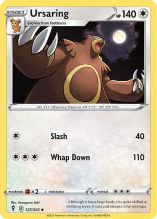 Ursaring 127/203 - SWSH07 Evolving Skies Reverse Holofoil - for just $0.05! 