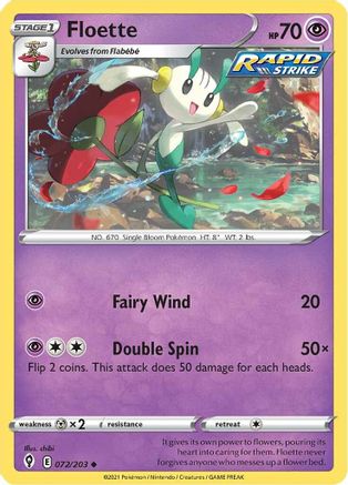 Floette 072/203 - SWSH07 Evolving Skies - for just $0.06! 