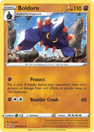 Boldore 087/203 - SWSH07 Evolving Skies - for just $0.05! 