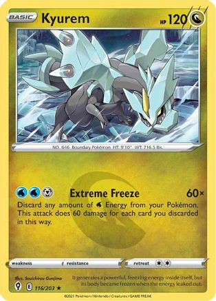 Kyurem 116/203 - SWSH07 Evolving Skies Reverse Holofoil - for just $0.10! 
