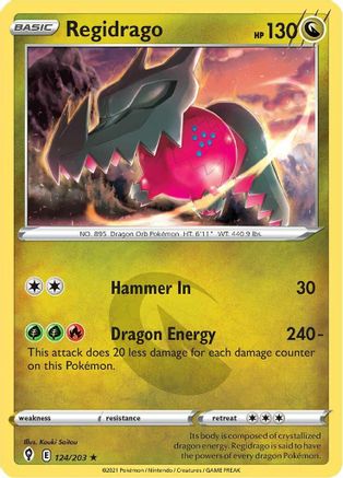 Regidrago 124/203 - SWSH07 Evolving Skies Holofoil - for just $0.13! 