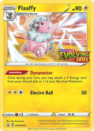 Flaaffy (Prerelease) SWSH122/307 - SWSH Sword & Shield Promo Cards Holofoil - for just $0.52! 