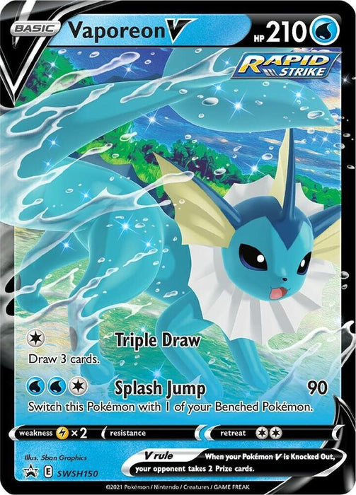 Vaporeon V (SWSH150) [Sword & Shield: Black Star Promos] - for just $1.35! 