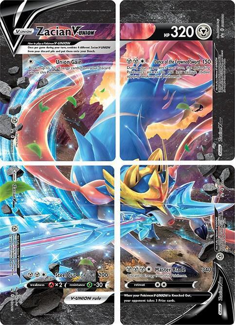 Zacian V-Union (Set of 4) [Sword & Shield: Black Star Promos] - for just $6.30! 