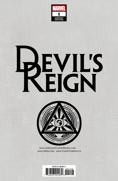 Devils Reign #1 (Of 6) Unknown Comics Marco Turini Exclusive Var (12/08/2021) - for just $10! 