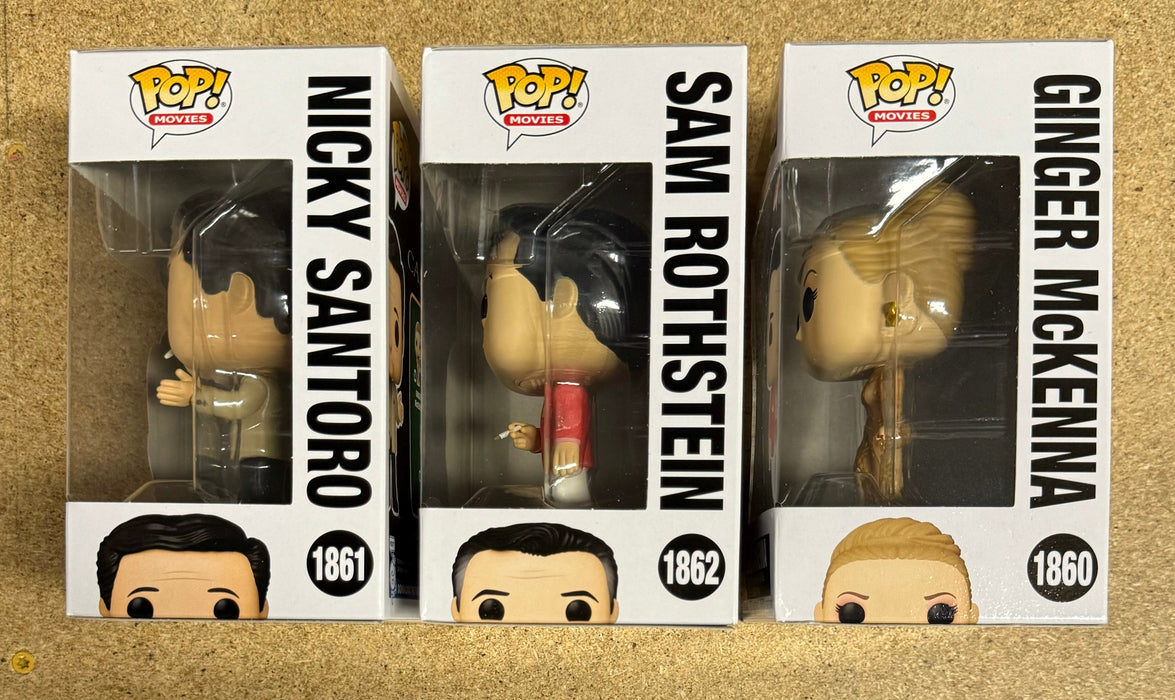 Funko Pop! Movies Nicky Santoro, Sam Rothstein & Ginger McKenna Casino Set Of 3 - for just $35! 