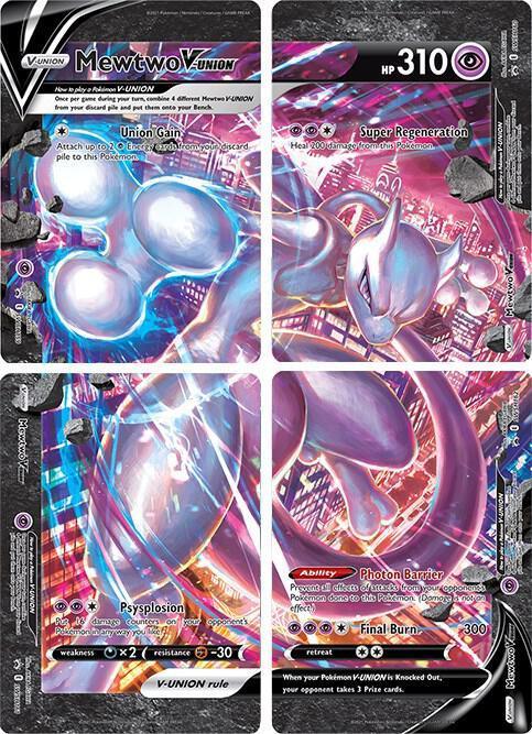 Mewtwo V-Union (Set of 4) [Sword & Shield: Black Star Promos] - for just $19.20! 