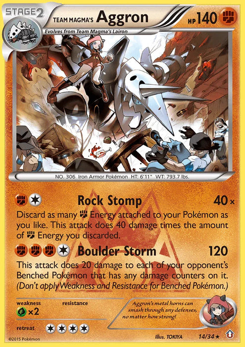 Team Magma's Aggron (14/34) [XY: Double Crisis] - for just $1.30! 