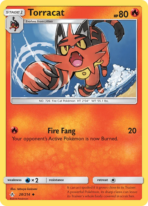 Torracat (28/214) [Sun & Moon: Unbroken Bonds] - for just $0.10! 