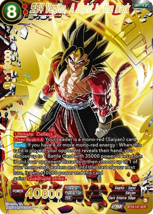 SS4 Vegito, A Light in the Dark (BT18-147) [Dawn of the Z-Legends] - for just $37.45! 