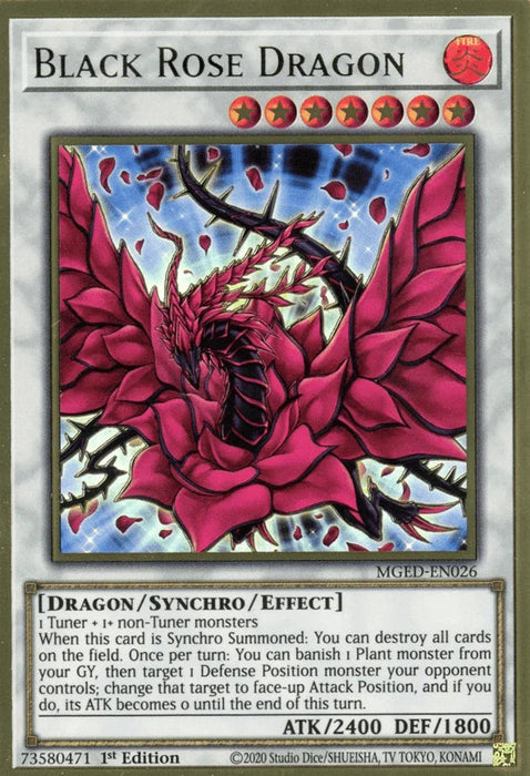 Black Rose Dragon [MGED-EN026] Gold Rare - for just $0.35! 