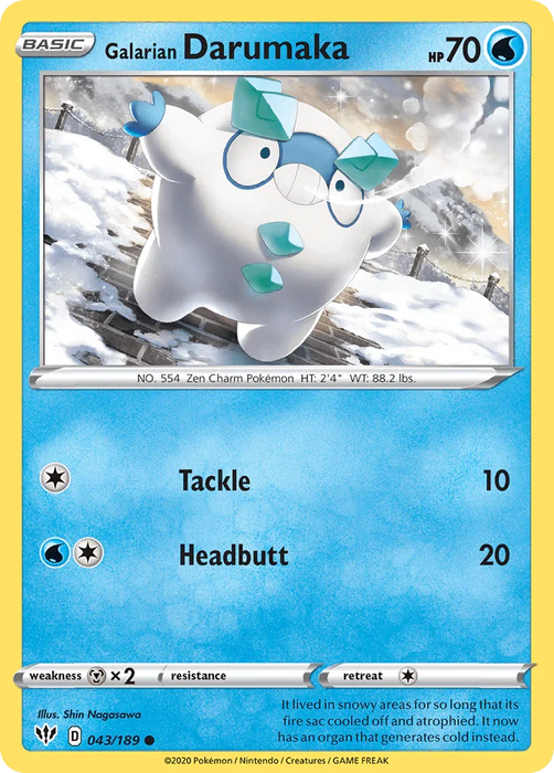 Galarian Darumaka (043/189) [Sword & Shield: Darkness Ablaze] - for just $0.10! 
