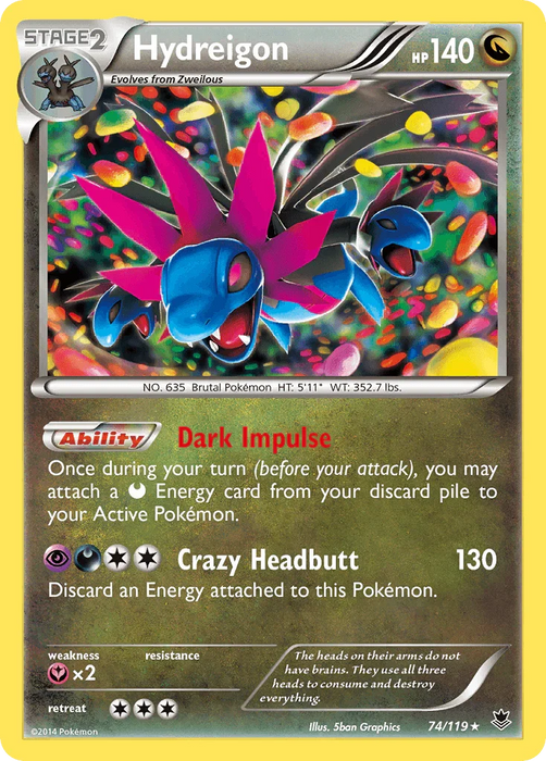Hydreigon (74/119) [XY: Phantom Forces] - for just $0.55! 