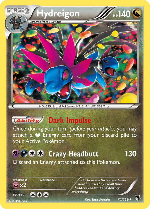 Hydreigon (74/119) [XY: Phantom Forces] - for just $0.70! 