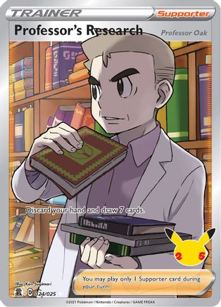 Professor's Research (Full Art) 024/025 - Celebrations Holofoil - for just $0.68! 