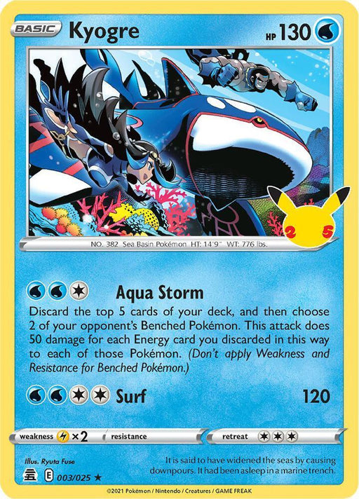 Kyogre (003/025) [Celebrations: 25th Anniversary] - for just $0.15! 