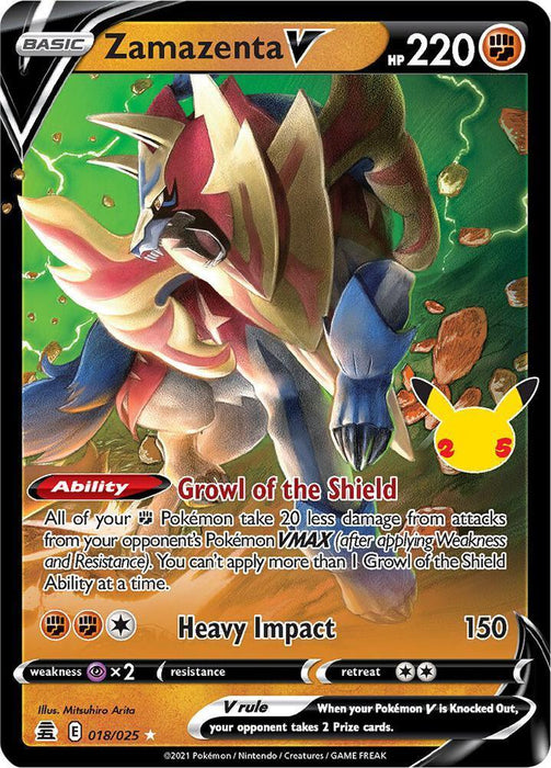 Zamazenta V (018/025) [Celebrations: 25th Anniversary] - for just $0.30! 