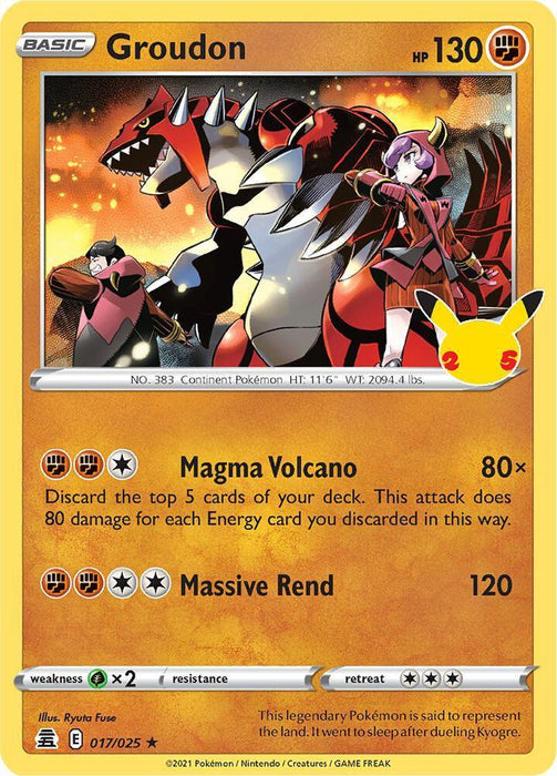 Groudon (017/025) [Celebrations: 25th Anniversary] - for just $0.10! 