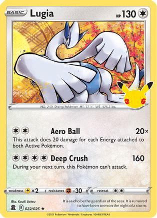 Lugia 022/025 - Celebrations Holofoil - for just $0.27! 