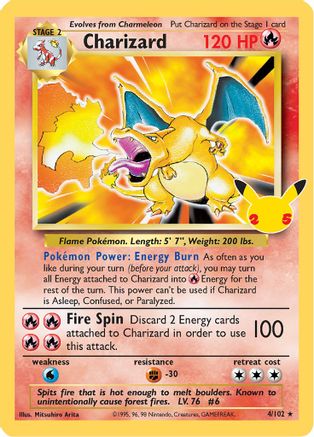 Charizard 004/102 - Celebrations Classic Collection Holofoil - for just $76.46! 