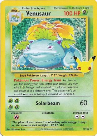 Venusaur 015/102 - Celebrations Classic Collection Holofoil - for just $6.76! 