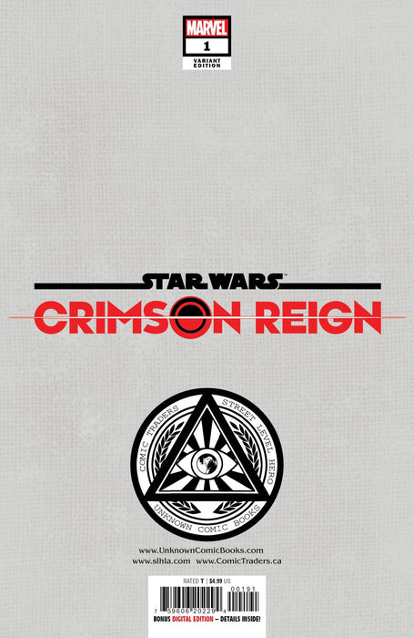 Star Wars Crimson Reign #1 (Of 5) Unknown Comics Tyler Kirkham Exclusive Var (12/01/2021) (12/08/2021) - for just $10! 