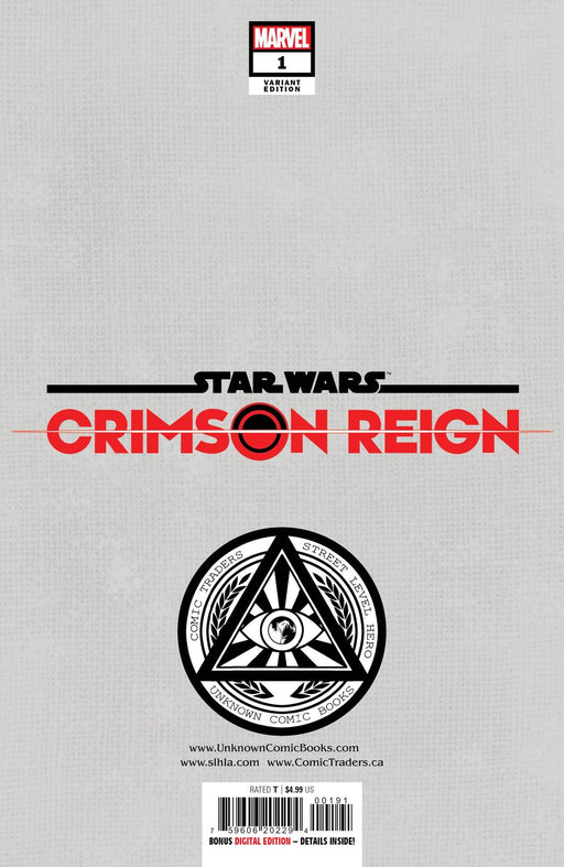 Star Wars Crimson Reign #1 (Of 5) Unknown Comics Tyler Kirkham Exclusive Var (12/01/2021) (12/08/2021) - for just $10! 